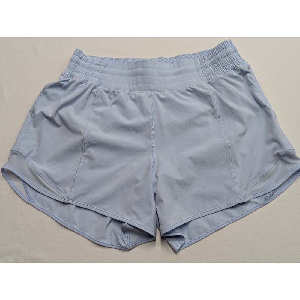 Lululemon Hotty Hot High Rise Lined Short 4 Light Blue LW7AYXT Size 8